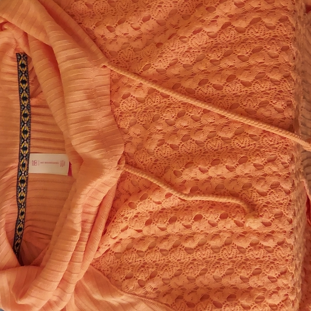 Cow neck pullover orange/pinkish